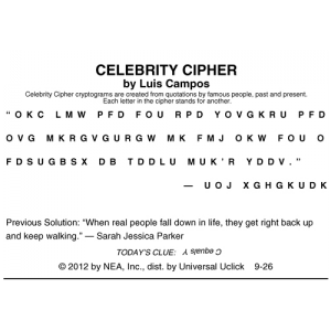 Celebrity Cipher