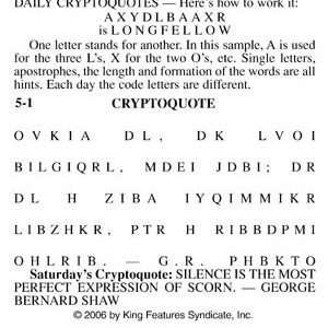 Joseph Crossword with Cryptoquote