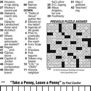 Universal Diagramless Crossword