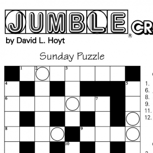 Sample of square Sunday Jumble Crosswords