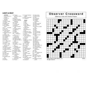 Sample of horizontal Observer Crossword