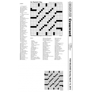 Sample of vertical Observer Crossword