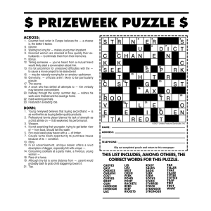 Prizeweek Puzzle