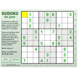 Sudoku du Jour