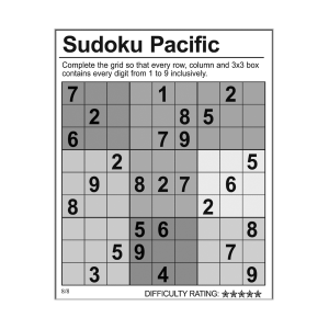 Sudoku Pacific