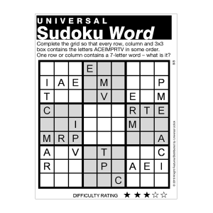 Sudoku Word