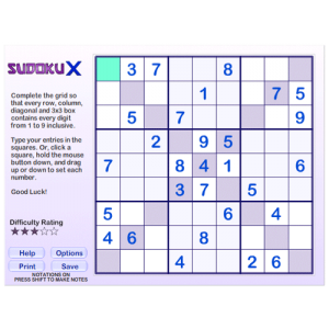 Sudoku X