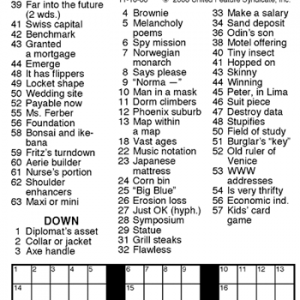 Today’s Crossword Puzzle