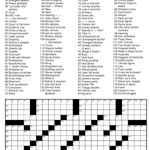 Today’s Sunday Crossword Puzzle